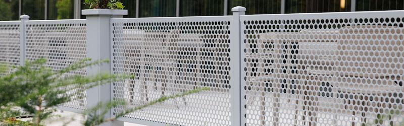 Bar David, Gray Perforated Metal Fence