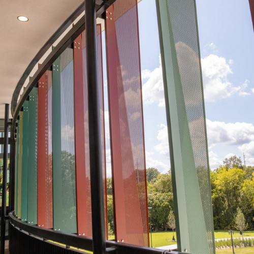 colorful architectural sunshades