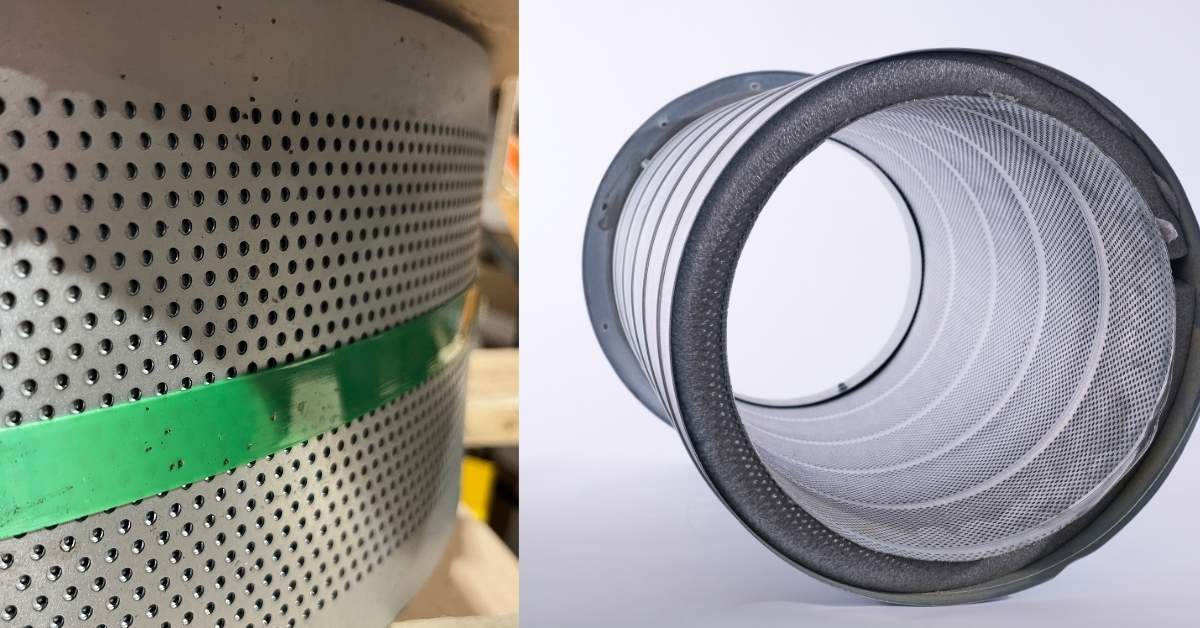 from a perforated coil to a double wall HVAC tube