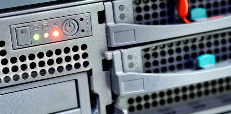 close up of perforated metal in a data center