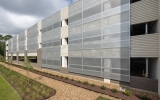 Multiple Perforated Metal Panels, Parking Garge