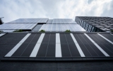 Looking up at perforated metal