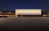 Exterior shot, perforated metal, Dollar General Distribution Center