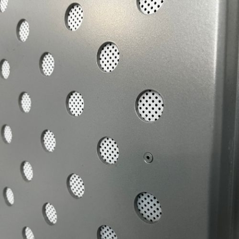 perforated metal on perforated metal