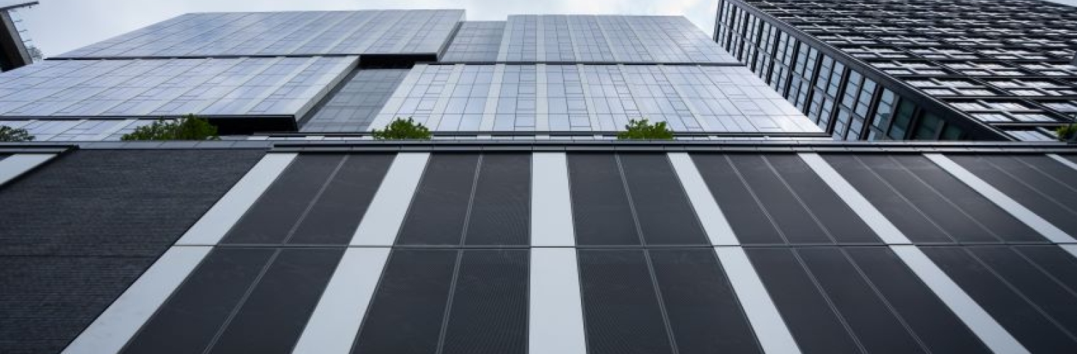 Looking up at perforated metal
