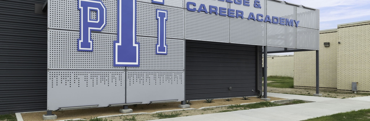 Custom Perforated Panels at Port Isabel High School