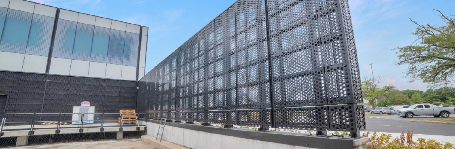 Loading dock and perf metal painted black