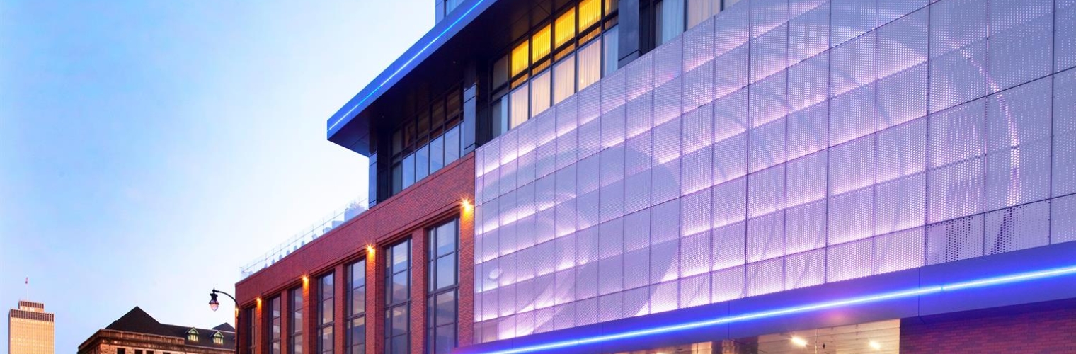 Backlighting Perforated Graphic Facade