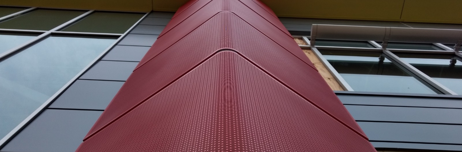 Perforated Radius Forming Facade