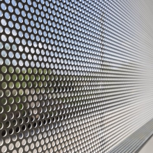 Close up of perforated metal, interior
