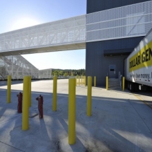 Perforated Metal Ramp From The Outside