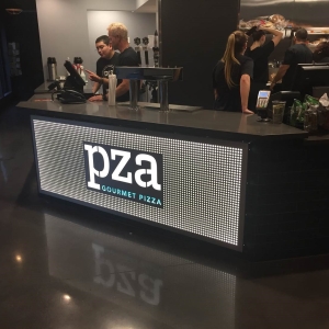 Perforated Restaurant Signage